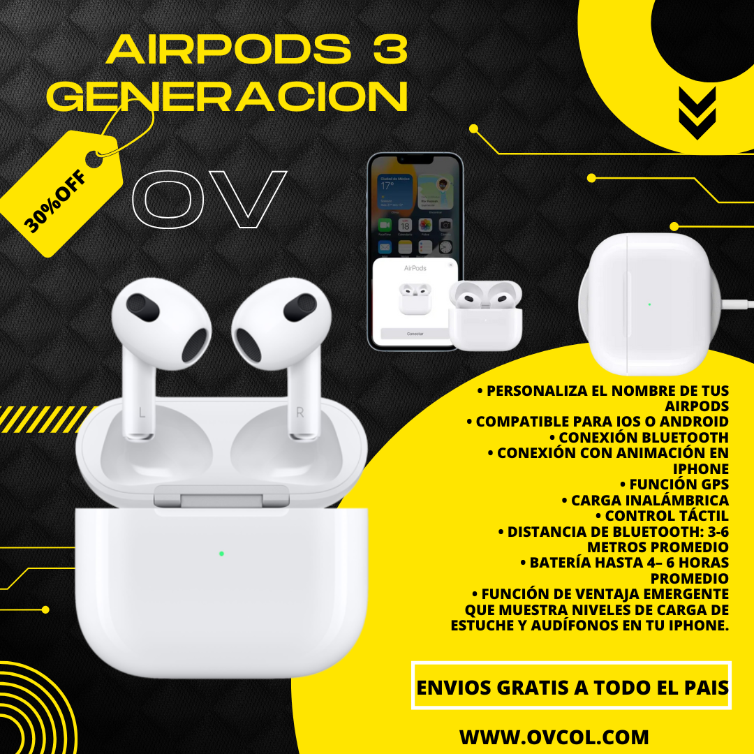 Airpods 3ra Generación 🥇✅