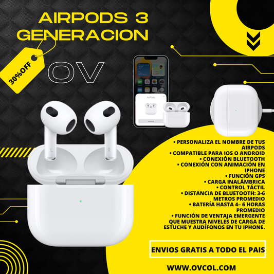 Airpods 3ra Generación 🥇✅